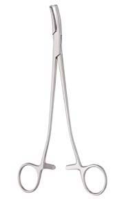 Faure Peritoneal Clamp Forceps, Slight Curve, 8 1/4" (21.0 Cm)